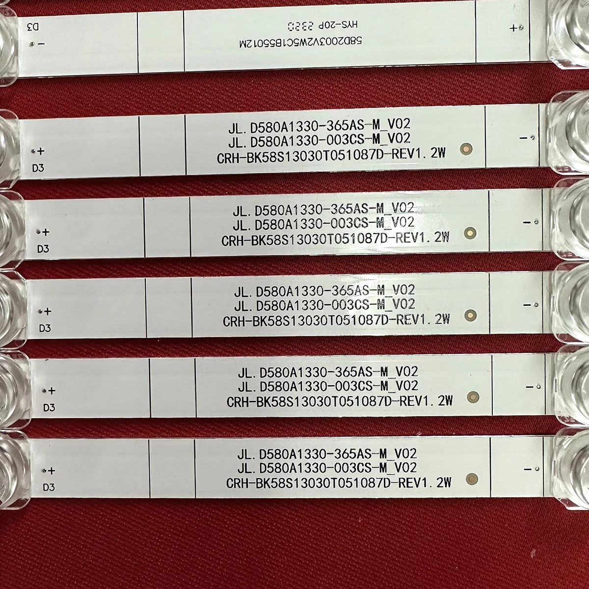 LED شريط إضاءة خلفي لشارب LC-58Q620U LC-58Q7330U LC-58Q7370U 58R6109 هايسنس 58R6E 58H6550E H58A6100IL