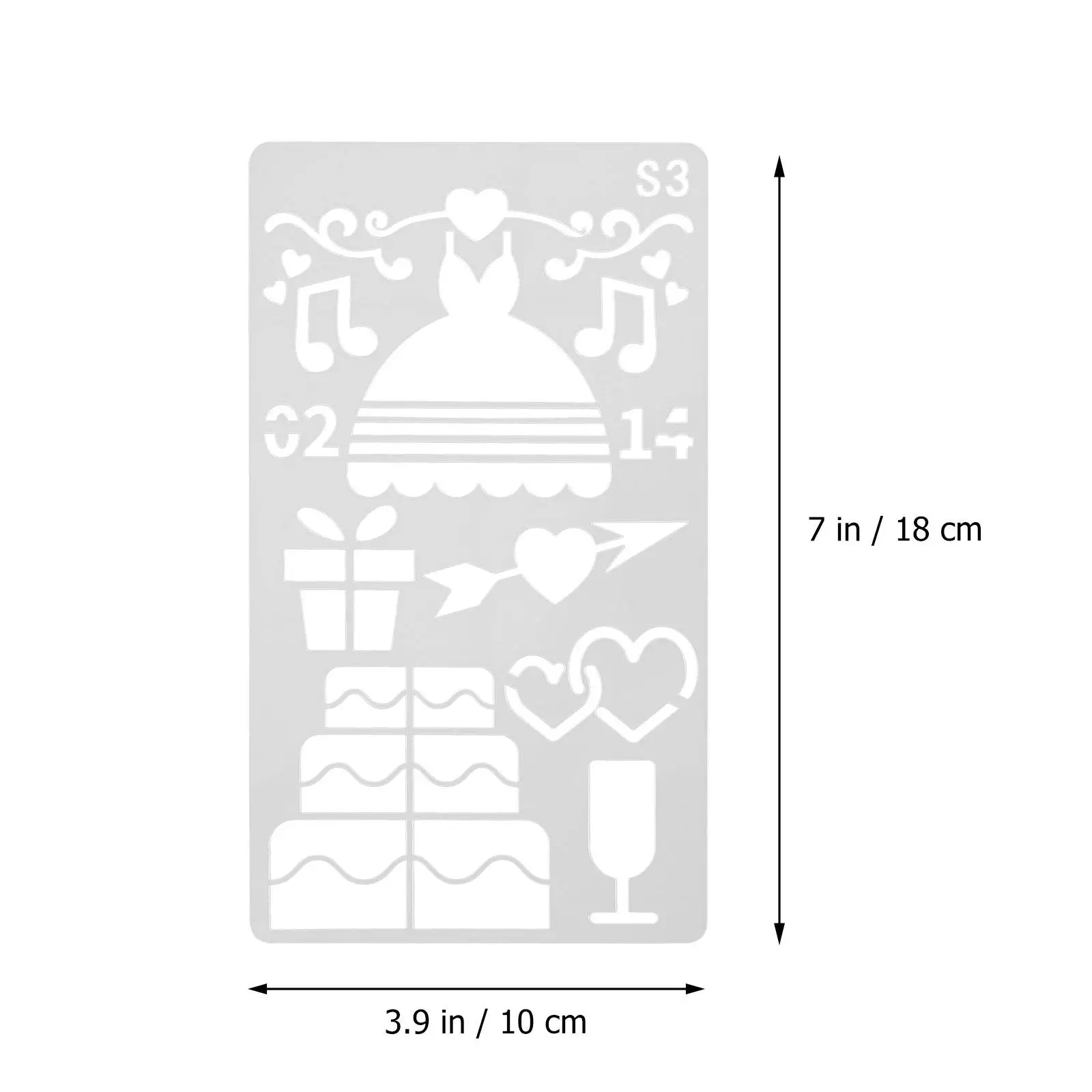 12Pcs Valentine's Day Painting Templates Hollow Drawing Stencils for DIY Festival Art Crafts Creative Love Pattern Decoration