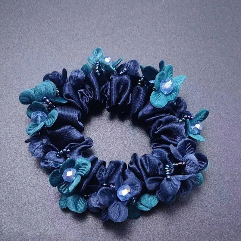 Dickdarm-Haarband, hochwertiges Haar-Accessoire, Kopfschmuck, Blume, koreanische Mode, Damen-Haarseil, Nadel Jepкики Волос – Detail 13