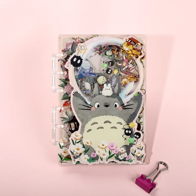 My Neighbor Totoro Cartoon Full Color Page A7 Notebook with Acrylic Cover Portable Pocket Hand Journal Diary Notepad for Daily