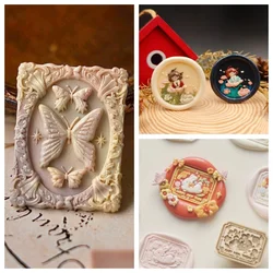 Diy Fire Seal Seal Head Multi-Level Fine Carving Handmade Diy Toys Cute Relief Brass Head Stamp Toy Envelope Invitation Seal