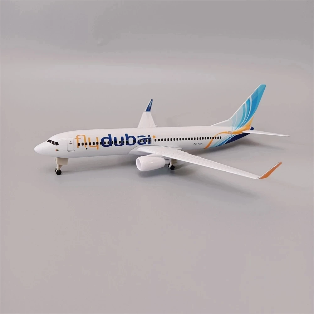 20cm Alloy Metal Air Fly Dubai Airlines B737 Diecast Airplane Model Dubai Boeing 737-800 Airways Plane Model Aircraft w Wheels