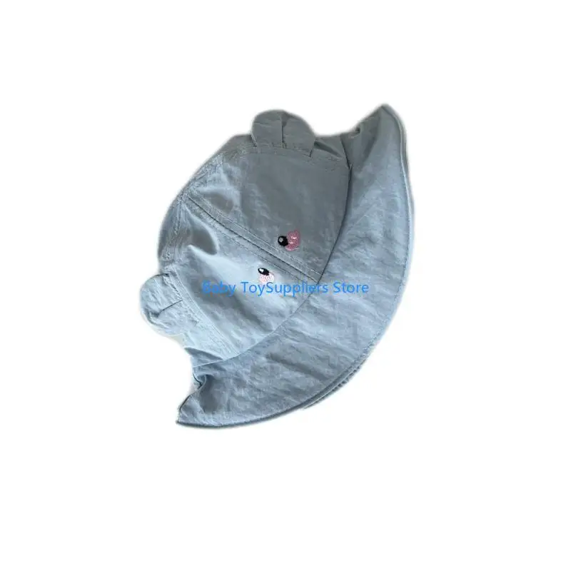 

R1WF Kids Sun Hat Breathable Baby Bucket Hat Soft Floppy Hat Quick Drying Fishing Hat