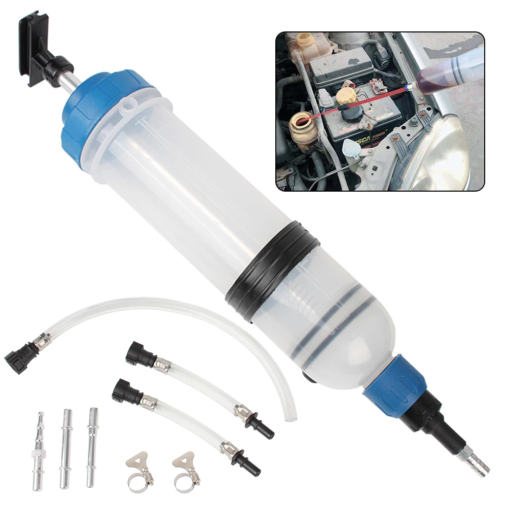 Injecting Pump Hand Suction Vacuum Brake Bleeder 200cc 500cc 1500cc Fluid Gas Fuel Transfer Filling Syringe Car Oil Change Truck