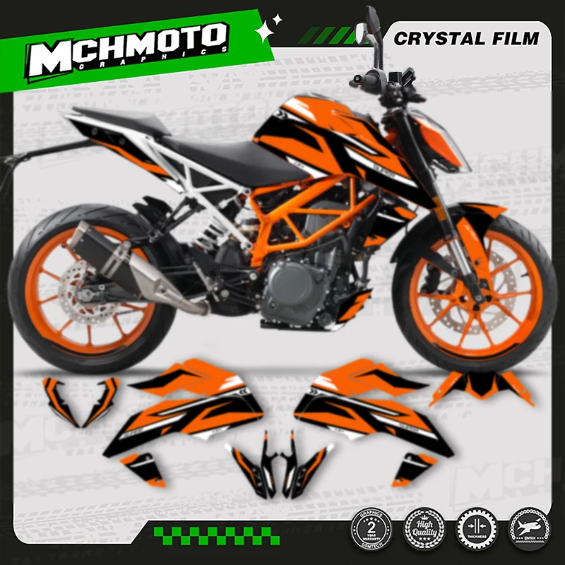 

MCHMFG For KTM Duke 125 390 2017 2018 2019 2020 Motorcycle Graphics Background Decals Stickers Kits Number Name Custom