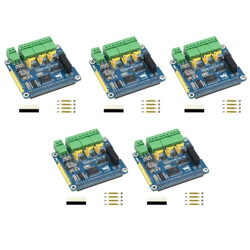 5X Waveshare RS485 CAN HAT RS485 CAN Expansion Board For Raspberry Pi Allows Stable Long-Distance Communication Via