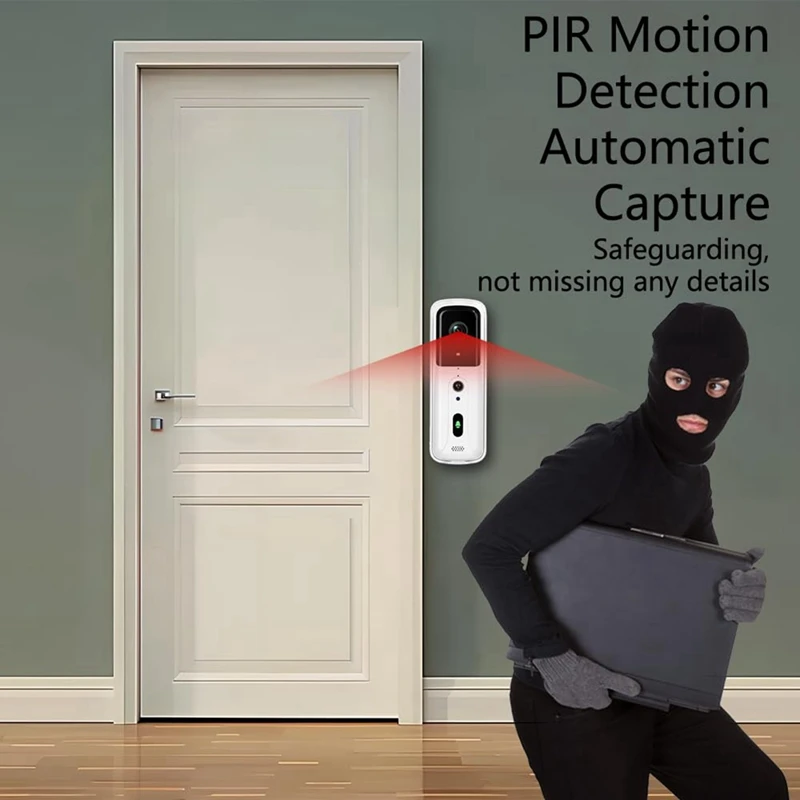 Doorbell Camera NO WiFi/APP,Video Intercom Two-Way Audio,PIR Motion Detection-A63M