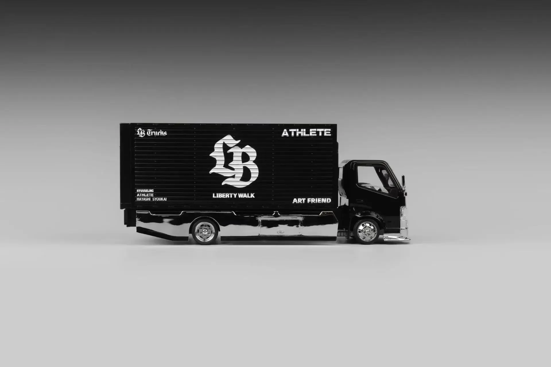 MicroTurbo MT 1:64 Custom Gull Wing Truck Black LB AIT Exhibition Limited Edition  Diecast Model Car