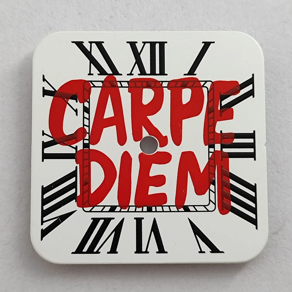 قرص NH35 مربع قرص أرقام رومانية مناسب لاستبدال ساعة الحركة NH35 ومؤشر قرص الأجزاء