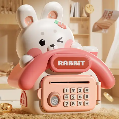 Elektronische spaarpot Kinderen Automatische veilige munten Geldbesparende spaarpot Wachtwoordteller Code Sleutelslot Muntbank ATM Kindercadeau