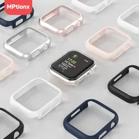 Matte Cover for Apple Watch 45mm 41mm 38mm 42mm 40mm 44mm, Hard PC Bumper Protective Case Frame for iWatch SE 9 8 7 6 5 4 3 2 1