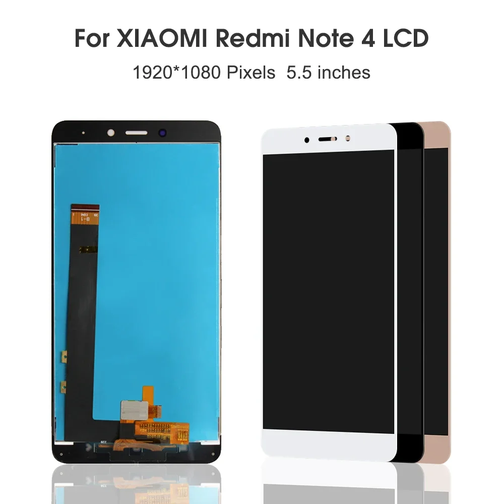 For Xiaomi 5.5''Redmi Note 4 For  Redmi Note4 2016100 LCD Display Touch Screen Digitizer Assembly Replacement