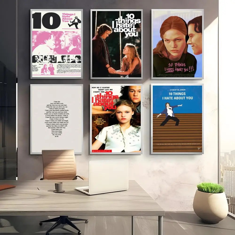 Vintage 10 Things I Hate about You Movie Poster HD art sticky wall waterproof home bedroom bar aesthetic decoration