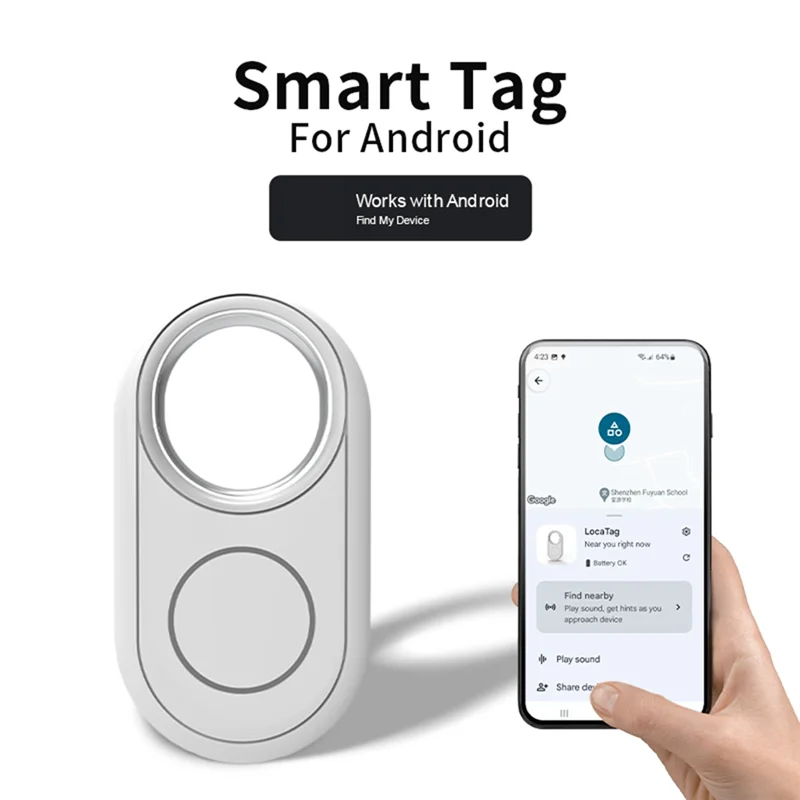 A99E-GPS Tracker Smart Tag 4PCS Anti-Loss Alert Sound Fast Locator For Pets Children For Google Find Hub Compatible