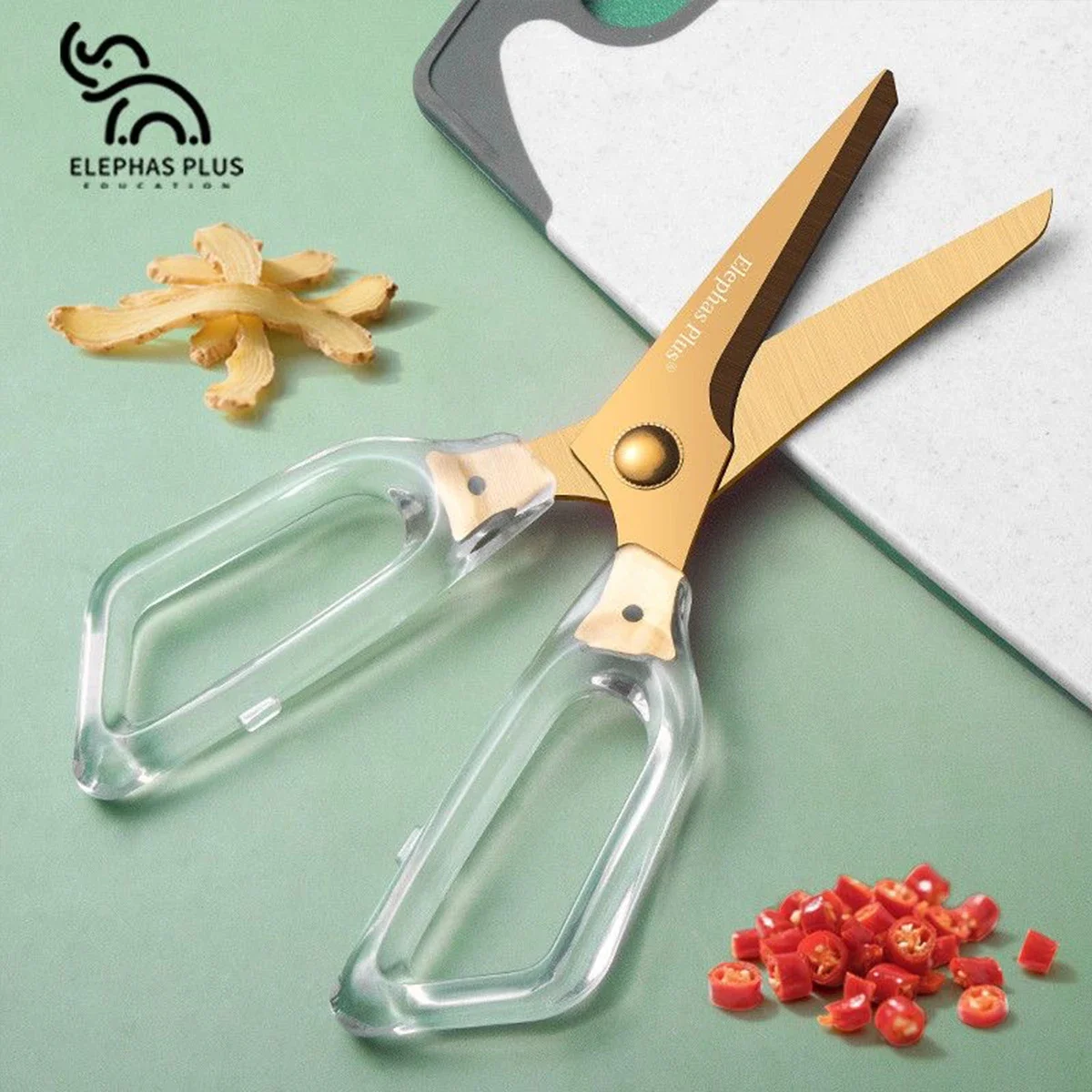 Acrylic Scissors Transparent Handle Sharp Stainless Steel,Office Stationery,Paper Cut Pruning Sewing
