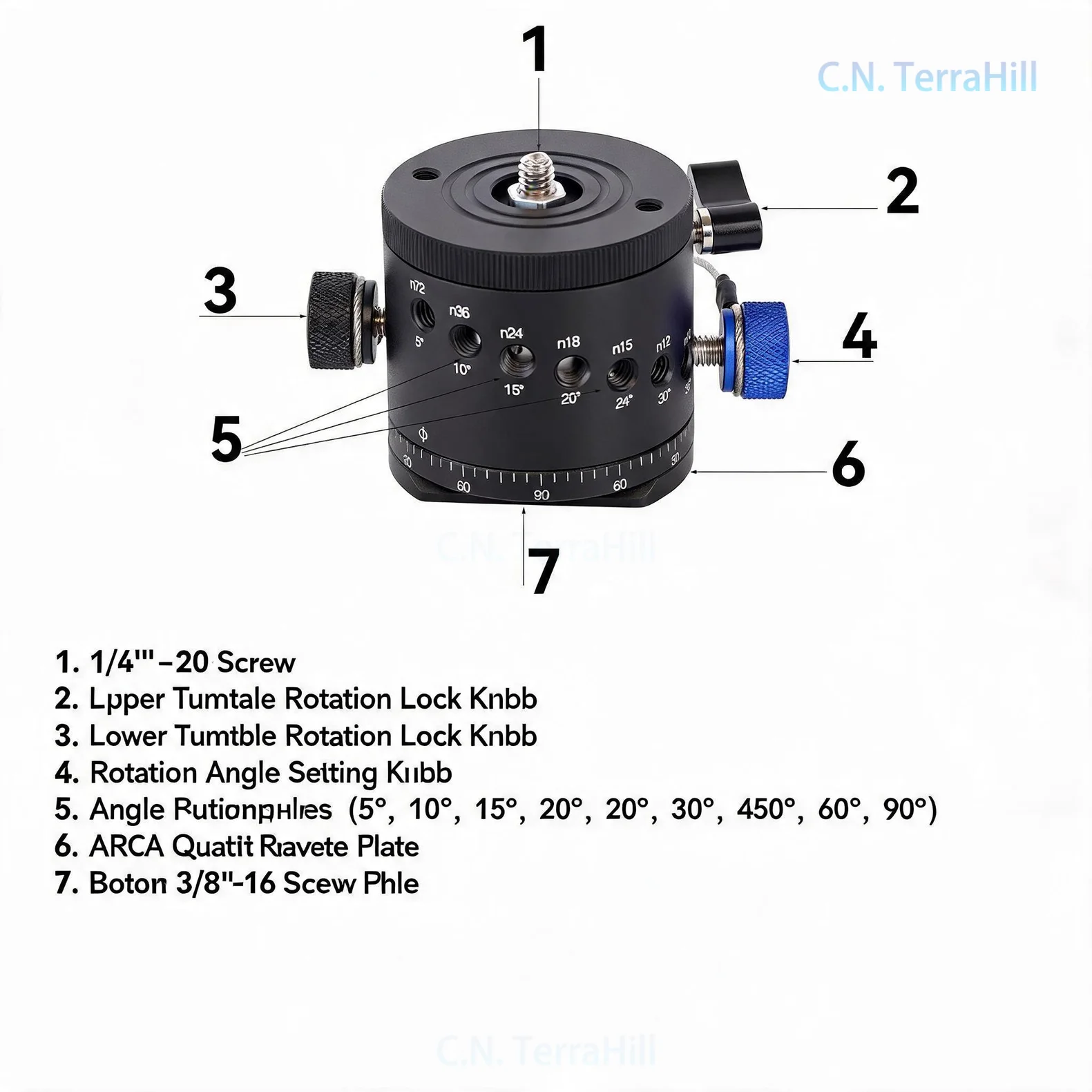 Panoramic Indexing Tripod Head DH-55D 10-Stop Indexing Plate for Blind Panorama Stitching Photography