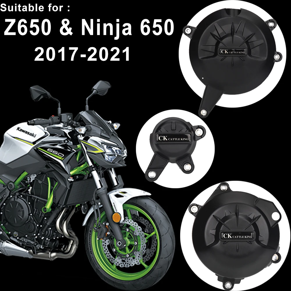 

For Z650 Ninja 650 Kawasaki Ninja650 2017 2018 2019 2020 2021 Motorcycle Accessories for Engine Protector Guard Cover Part Kit