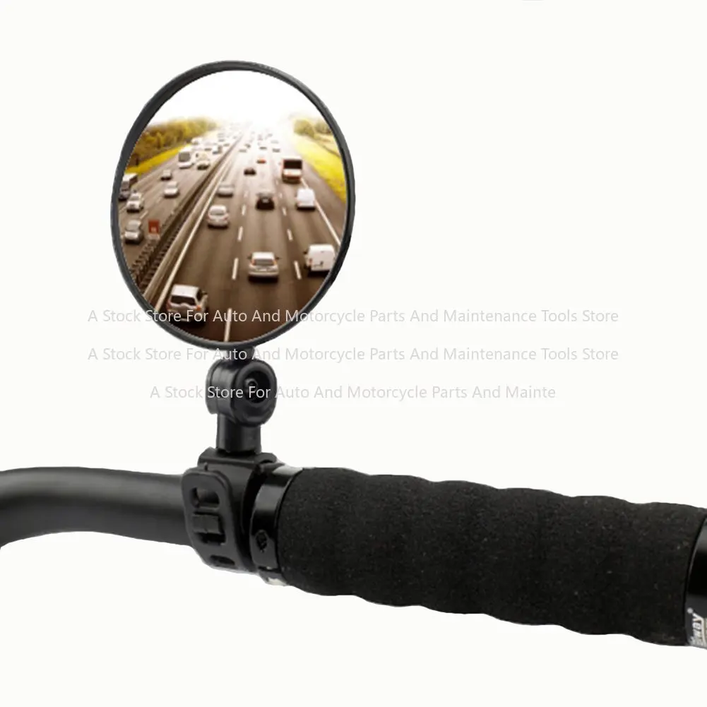 Bicycle Rearview Mirror Motorcycle Wide-angle Convex Surface Large Field of View 360-degree Adjustable Mirror Round
