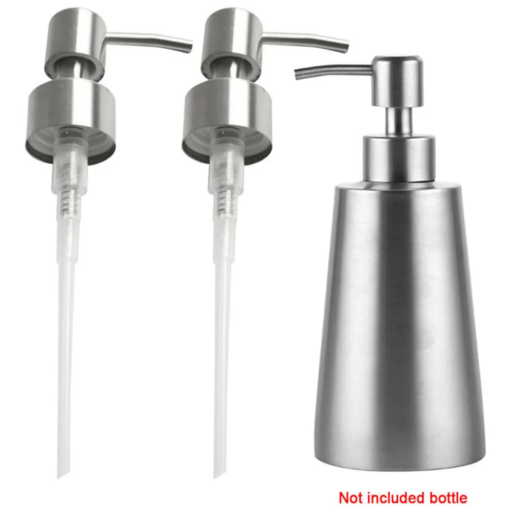 Stainless Steel Liquid Dispenser Pump Set of 2 for Soap or Lotion Bottles Compatible with 28/400 Standard Neck