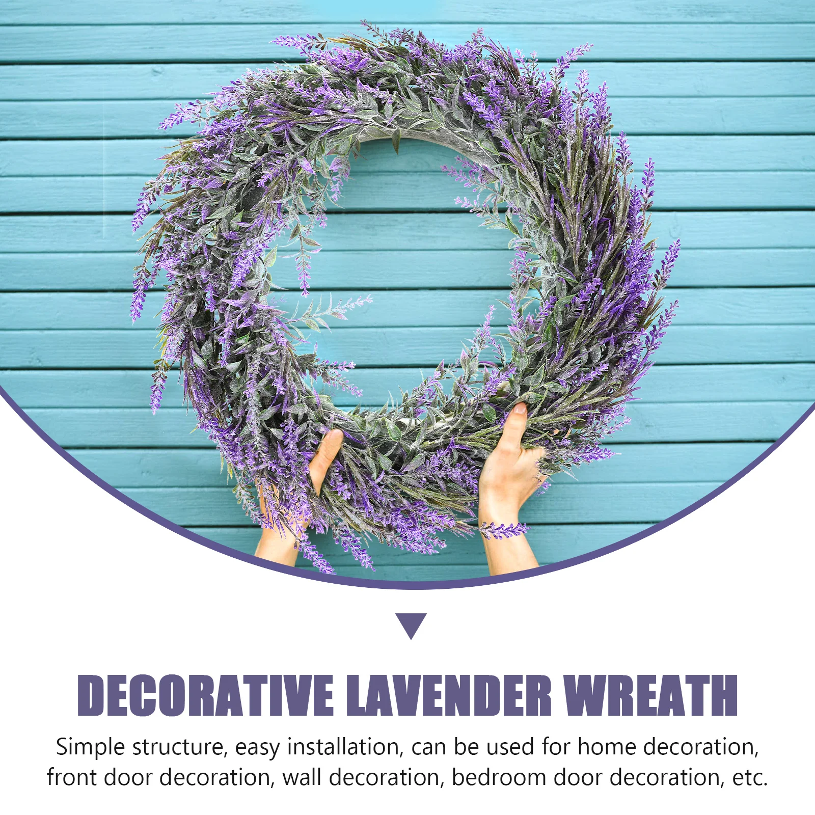

Artificial Wreath Spring Front Door Decor Wall Garland Hanging Garland Festival Home Decoration Vivid Purple