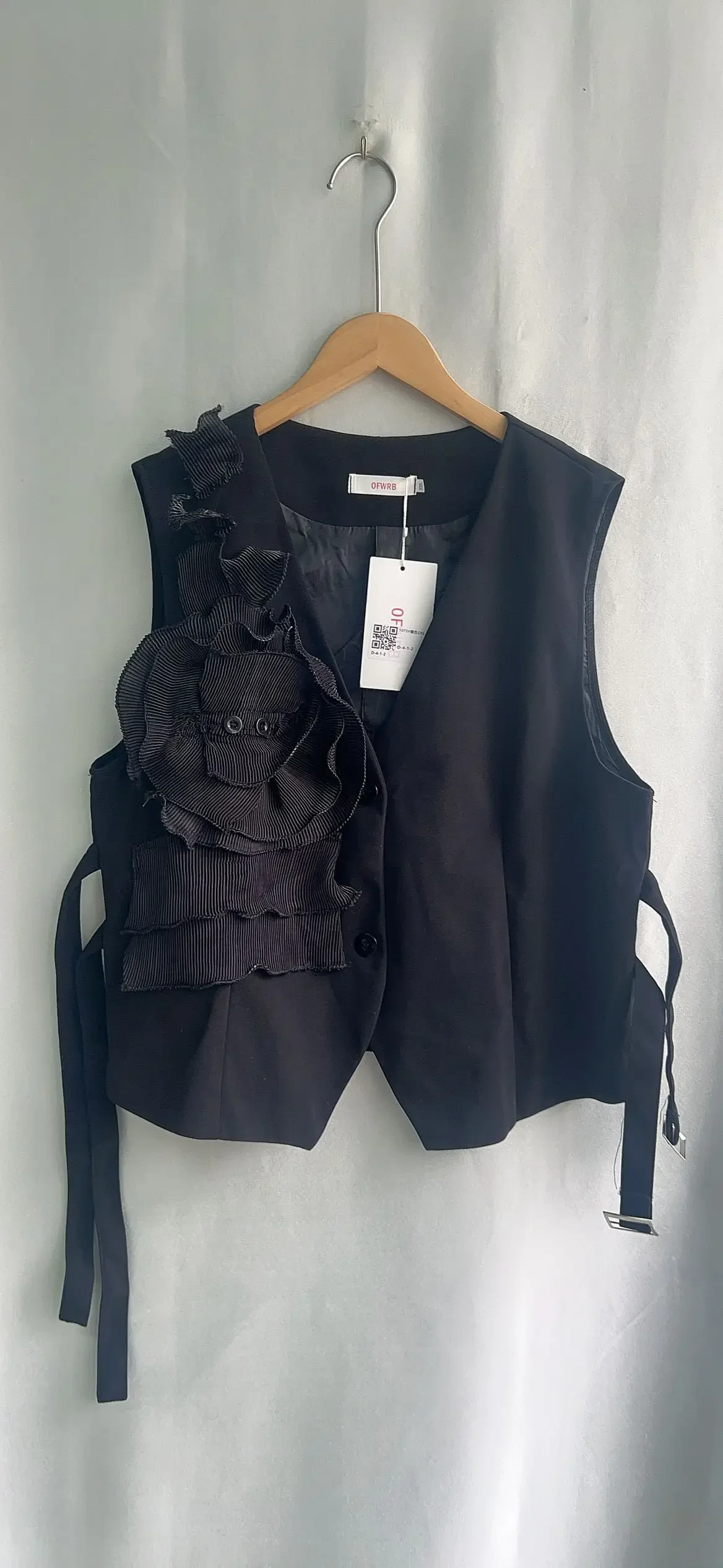 

Осенние свободные топы Chaquetas, жилет, женские жилеты с 3D цветочным принтом, куртки Chaleco Mujer Y2k Colete Feminino, черное пальто