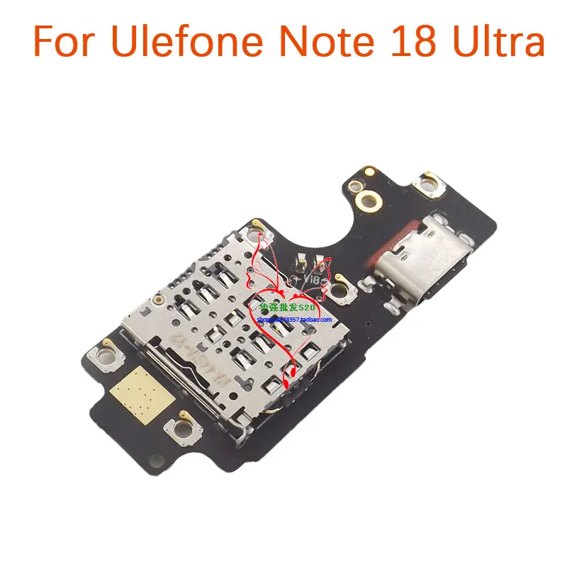 Original Ulefone Note 18 Ultra USB Board Base Charging Charge Port Board With Microphone For Ulefone Note 18 Ultra Smart Phone