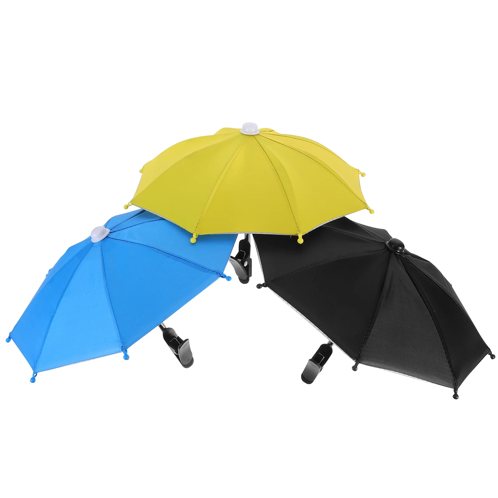 

Mini Umbrella for Phone Sun Protection Clip On Phone Umbrella Outdoor Cellphone Shade Suction Cup Holder Stylish Accessory