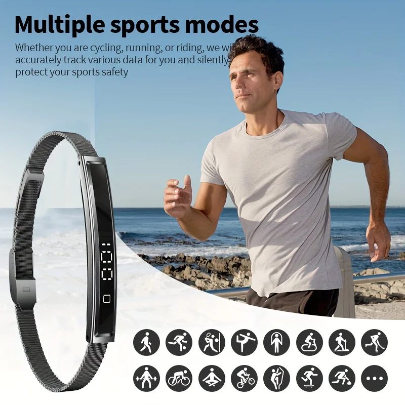 سوار معصم ذكي صحي جديد من DAORKOW، سوار معصم للياقة البدنية والنساء، عداد الخطى المقاوم للماء وساعة ذكية