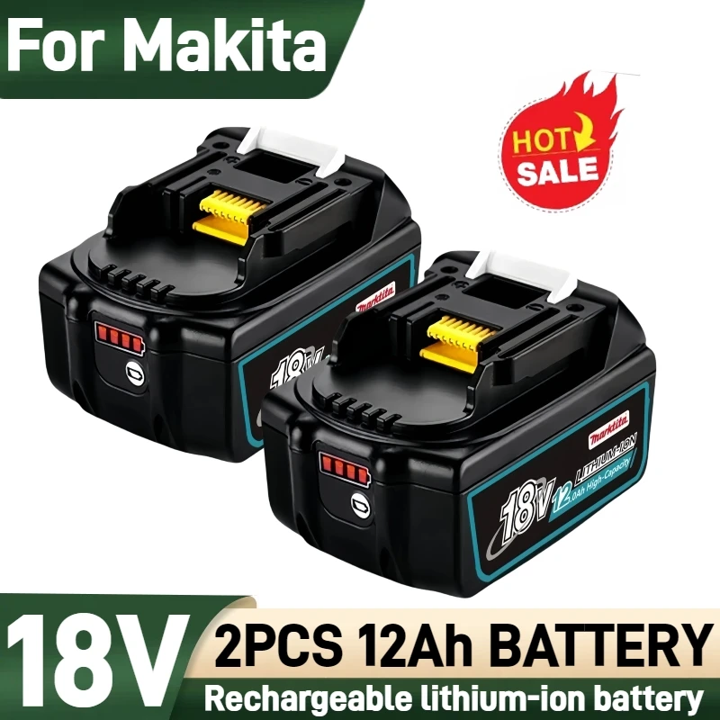 

100% Original 6Ah 12Ah for Makita 18V Battery BL1840 BL1830B BL1850B BL1850 BL1860 BL1815 Replacement Lithium Battery