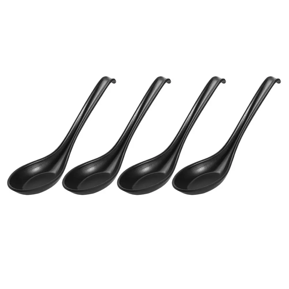 

4Pcs Melamine Plastic Soup Spoons Scratch Resistant Japanese Style Kitchen Utensils Serving Spoons Japanese Style Ladles