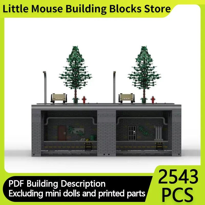 Street View Model MOC Building Bricks Underground Maintenance Unit Modular Technology Gifts Holiday Assemble Children Toys Suit