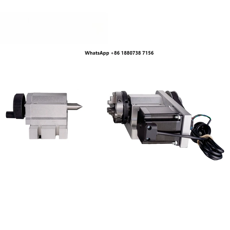 4th Axis Rotary Attachment 65mm Steel Chuck for 4-Axis CNC Woodworking Engraving Machines