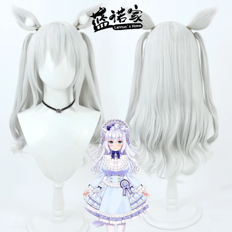 Virtual YouTube Vtuber Miyuki Miyashiro Cosplay Wig Halloween Carnival Party Props Synthetic Hair Heat Resistant Fiber + Wig Cap