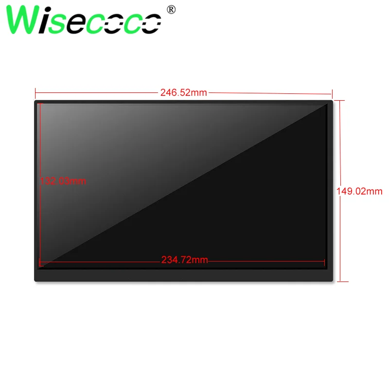 Wisecoco 10.6 Inch FHD Panel 1920x1080 400 Nits Brightness IPS TFT Raspberry pi LCD Display