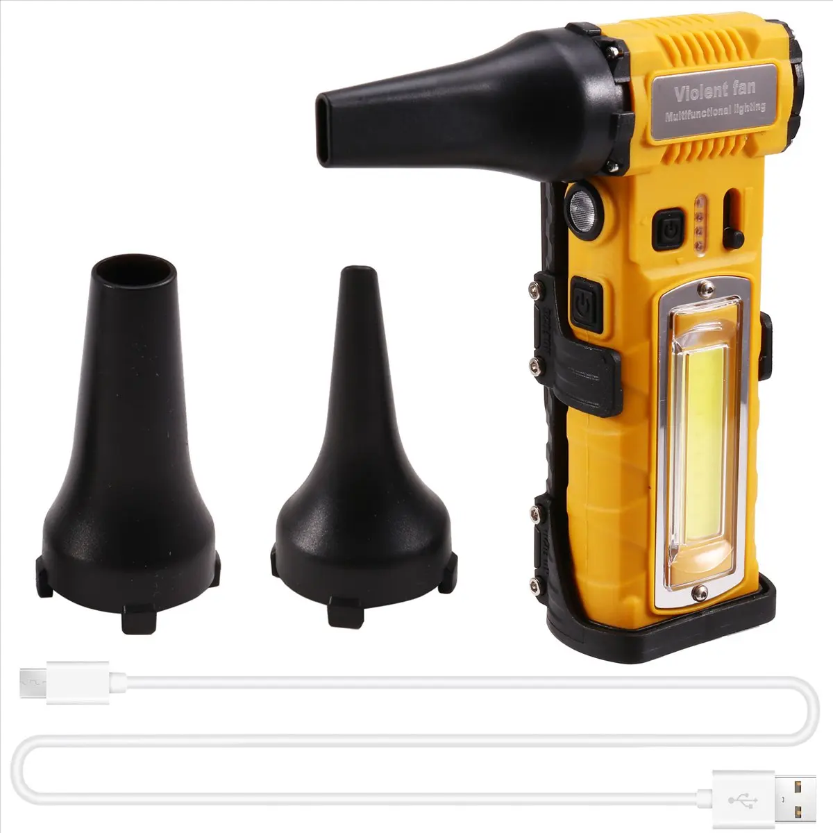 HGHO Handheld Turbo Jet Fan with LED 110000RPM Adjustable Speed Hair Dryer Vacuum Cleaner Air Dust Blower Brushless Motor B - view 4