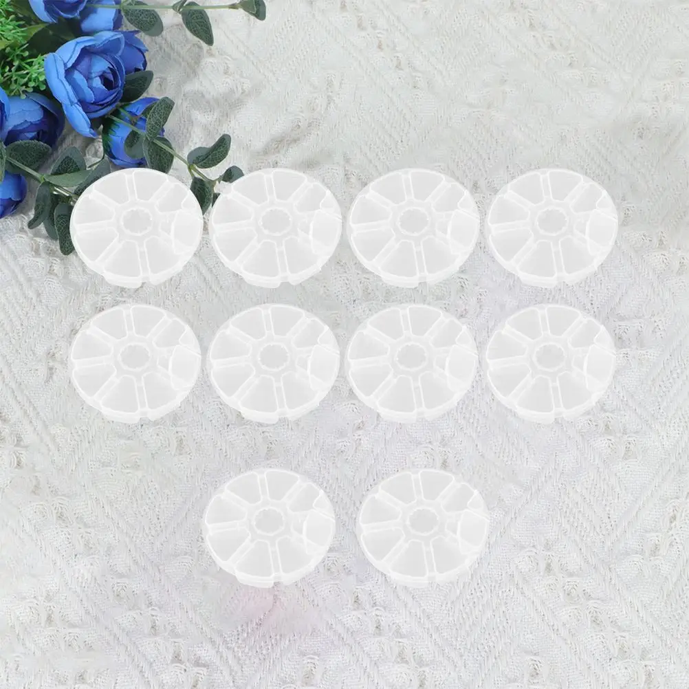 10 STKS Ronde 8-compartimenten Organizer Accessoires Sieraden Opslagcontainer Lade Desktop