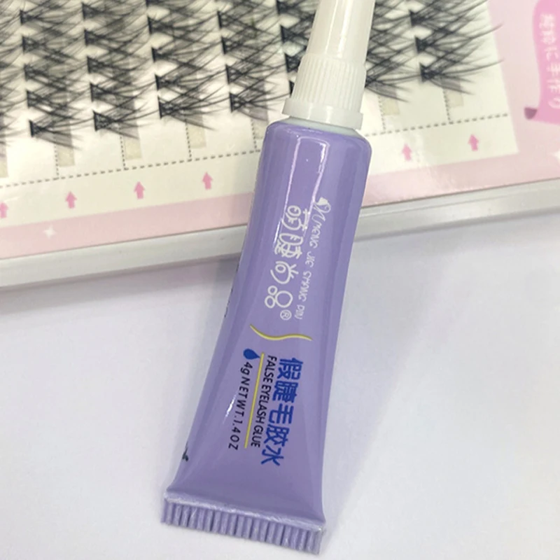 Mini Eyelash Glue with Tweezers Set Waterproof Not Irritating Quick Dry Self Adhesive Eyelash Extension Glue Lashes Makeup Tools