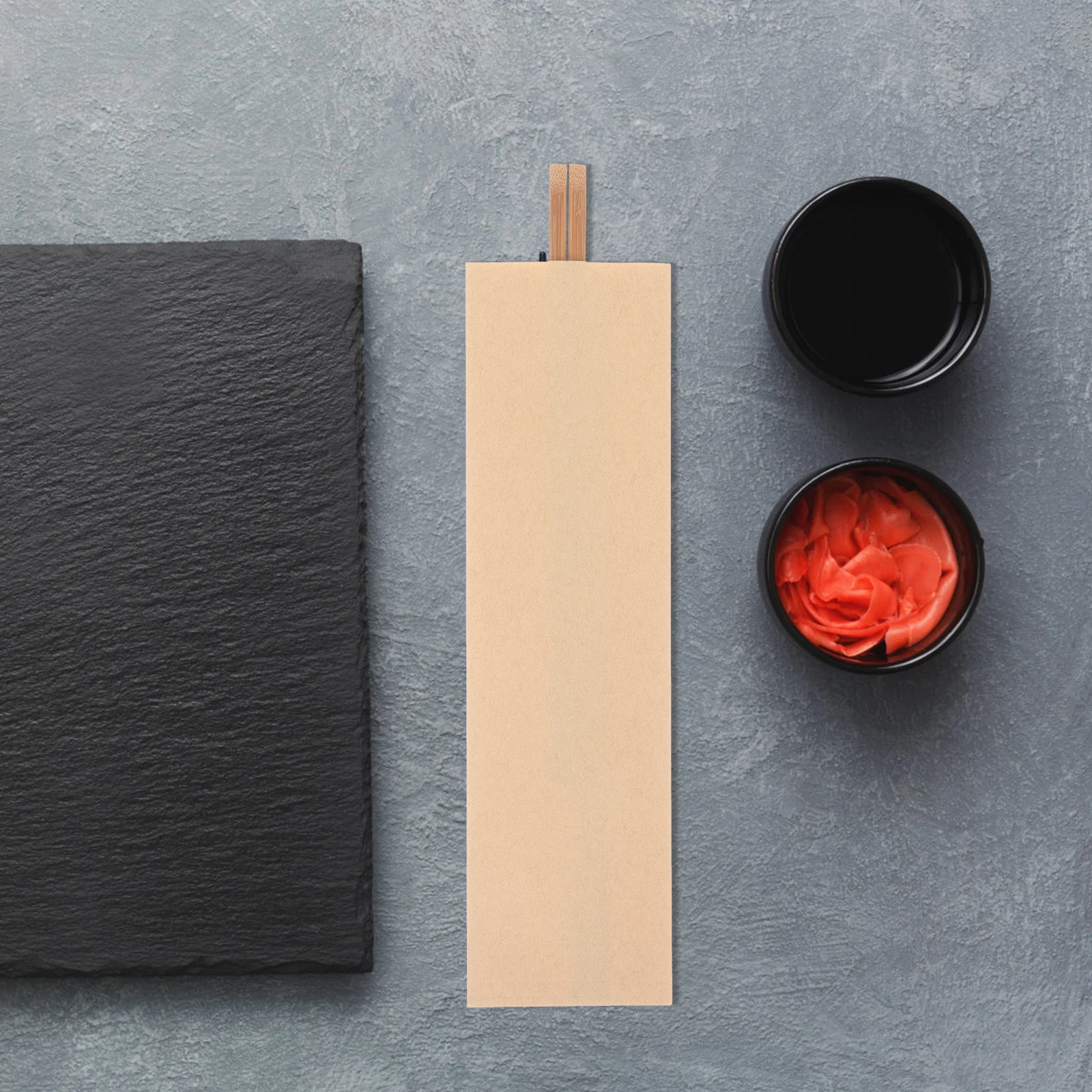 

300Pcs Kraft Paper Chopsticks Sleeves Disposable Cutlery Bags Easy Takeout for School Work Picnic Camping Chopsticks Pouch