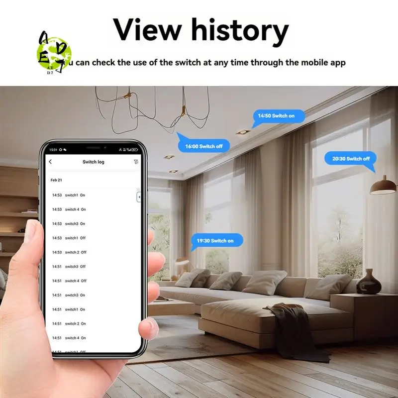 

AED7-Tuya Zigbee умный настенный переключатель, провод с одним нулевым огнем, универсальный беспроводной переключатель для умного дома, работает с Alexa Google Home