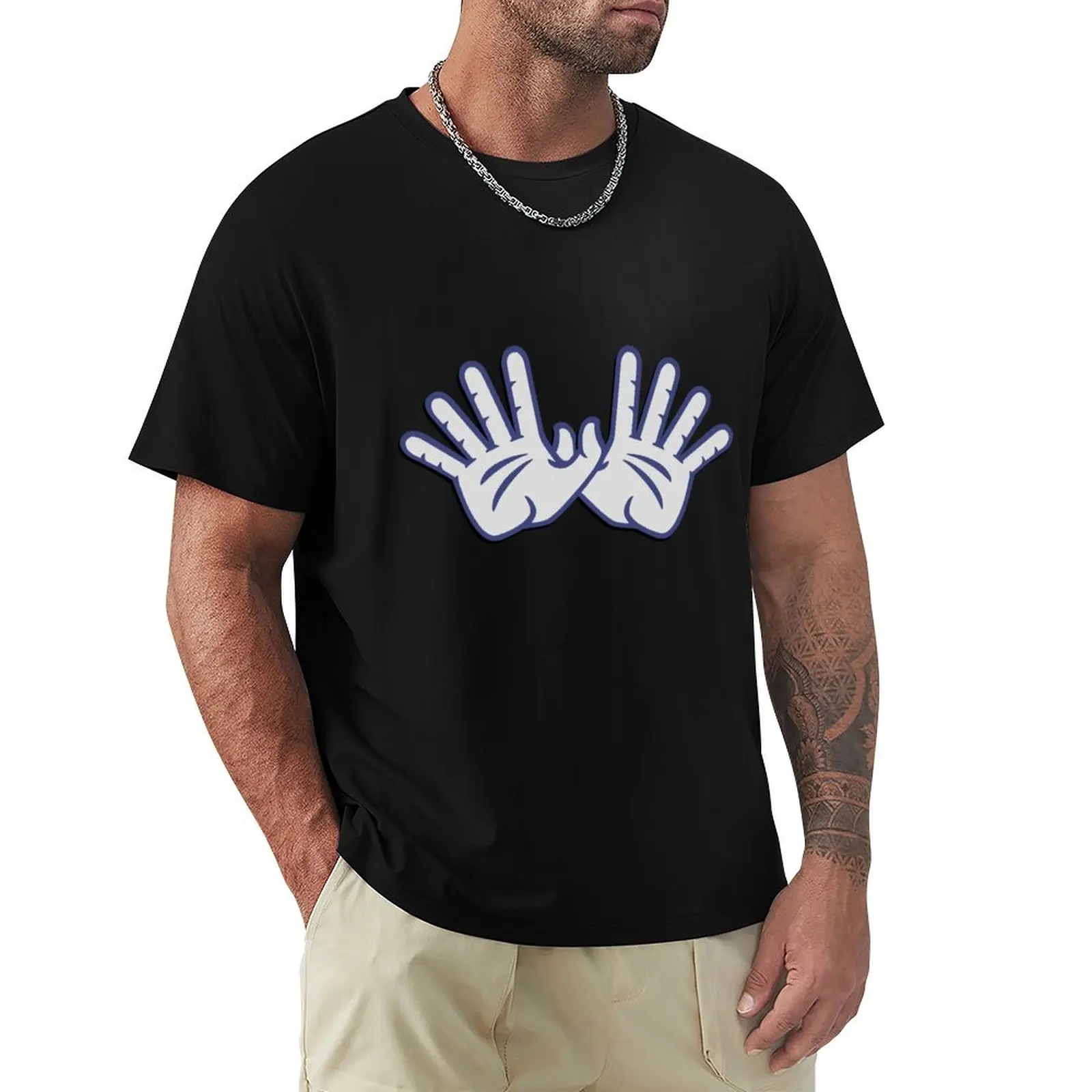 

Rice Owl Hands T-Shirt anime figures new edition oversized graphic tee clothes for men