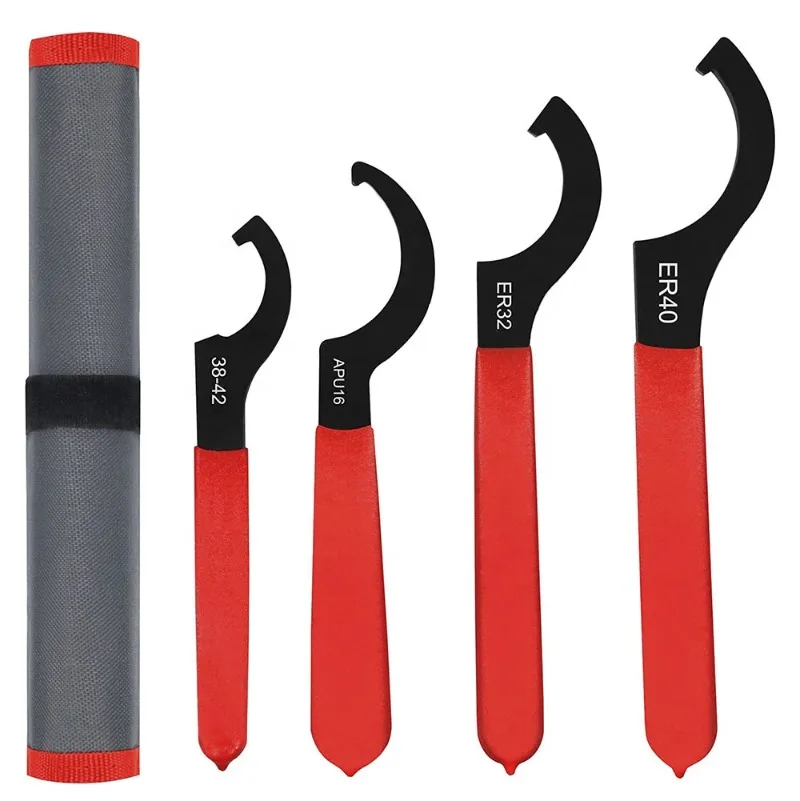 4 Piece Spiral Wrench Set Adjustable Impact Tool Universal Suspension Damper Wrench Garage Repair Kit