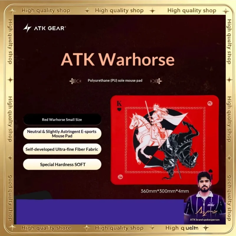 Genuine ATK Warhorse Battle Riding Mouse Pad Original Illustration E-Sports Fps Game Office Dedicated Fearless Contract Delta