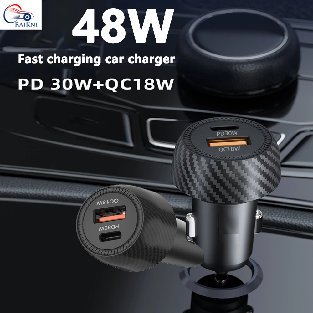 

Car Charger Adapter Fast 48w Charger Adapter Metal USB Car Electronic Equipment Socket Adapter for Trucks Rvs Auto