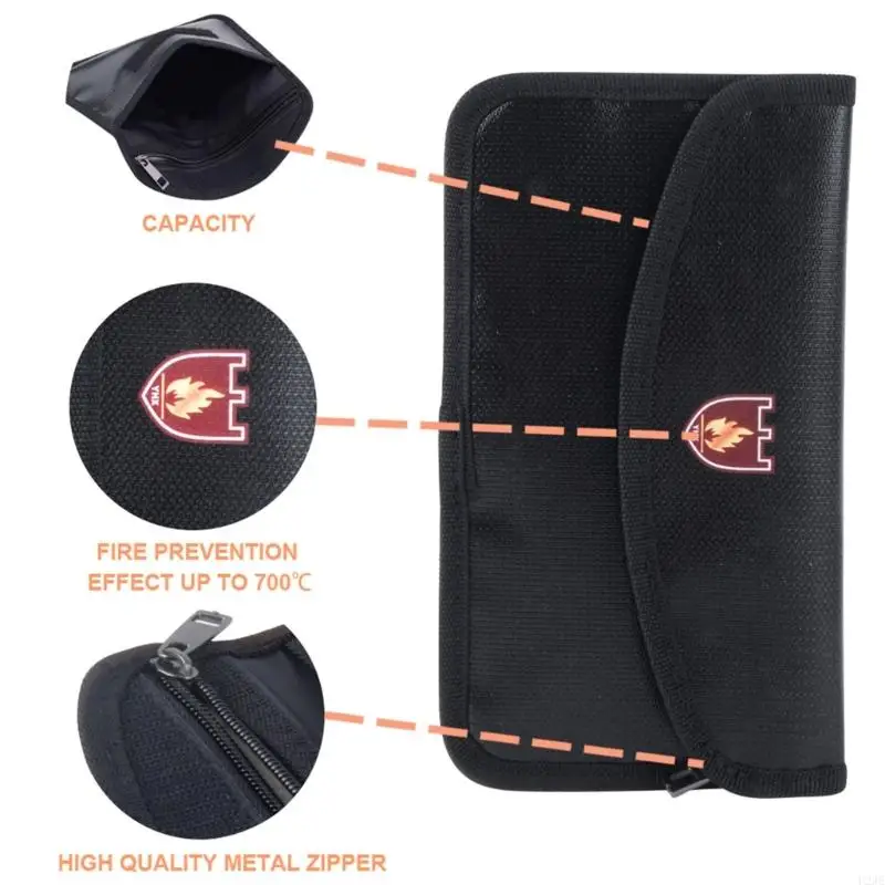 حقيبة بسحاب U2JE محفظة مقاومة للماء وحقيبة نقود مقاومة للحريق وحقائب آمنة ومحفظة صغيرة