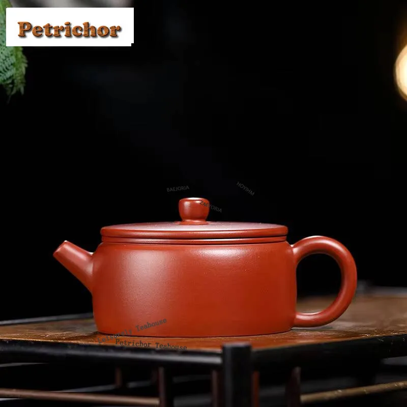 HOYIHM 150Ml Handmade Yixing Purple Clay Teapots Master Large Caliber Pot Raw Ore Dahongpao Mud Tea Maker Kettle Zisha Set