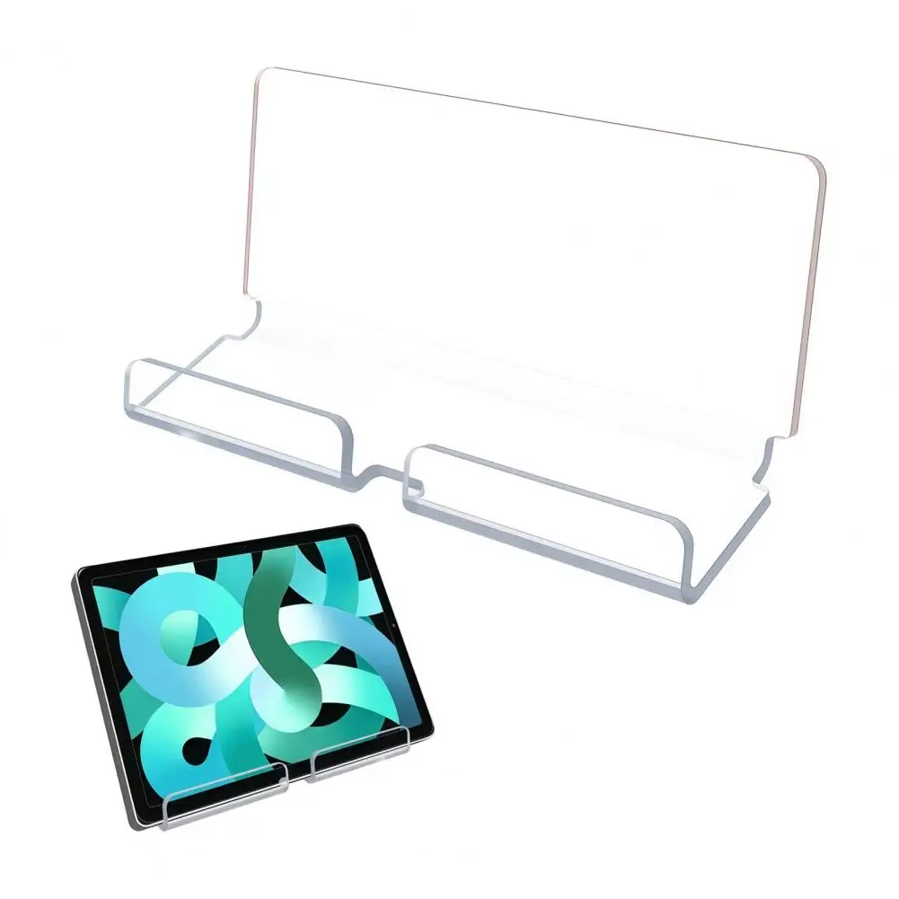 Acrylic Wall Stand Acrylic Tablet Wall Mount Holder Universal Smartphone Stand with Cable Organizer Hands-free for Office