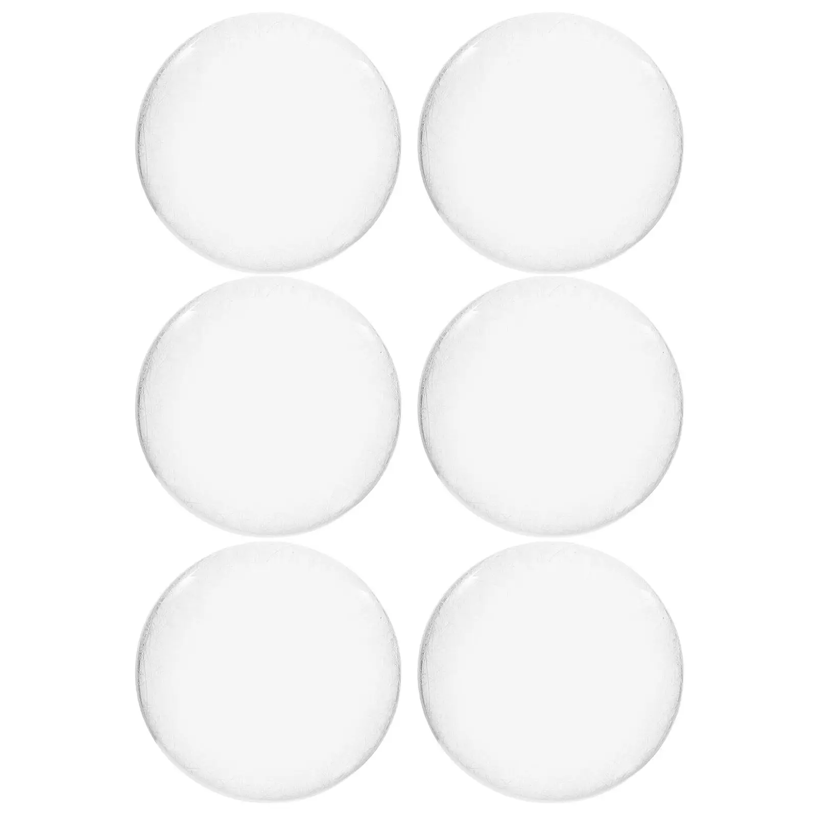 6Pcs Glass Crystal Dome Hemisphere Paperweights Transparent Clear Desk Accessory Stable Half Ball for Office Table Decoration