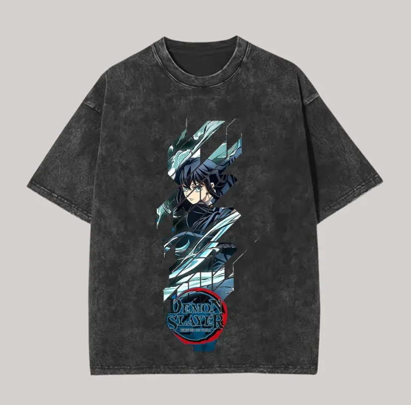

Ghost Slayer Blade для мужчин и женщин, летняя модная повседневная одежда, хлопковая футболка с принтом в стиле ретро, уличный стиль, аниме
