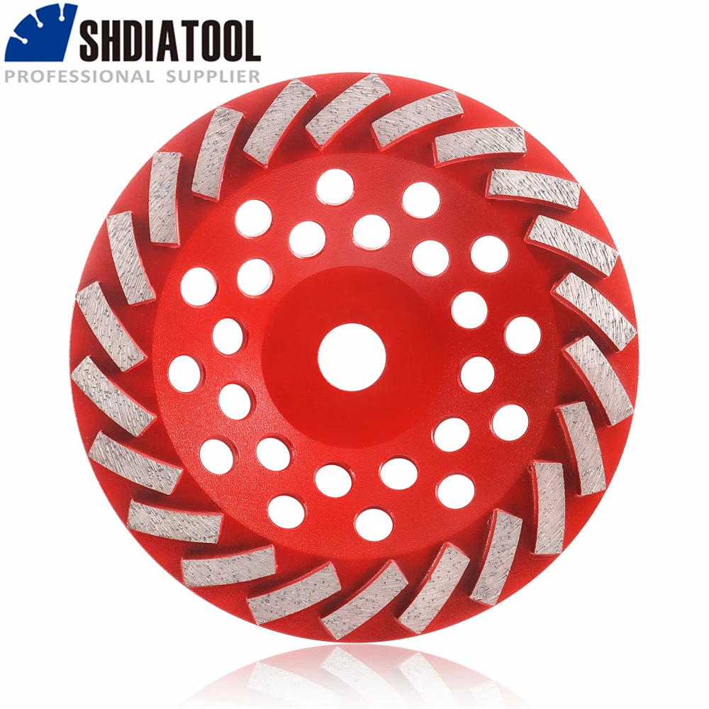 

SHDIATOOL 1pc 7"/Diameter180mm Segmented Turbo Diamond Grinding Cup Wheel Diamond Grinding Plate Concrete Stone Granite Masonry