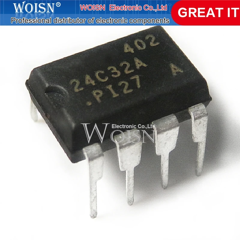 100pcs/lot AT24C32A 24C32 DIP-8